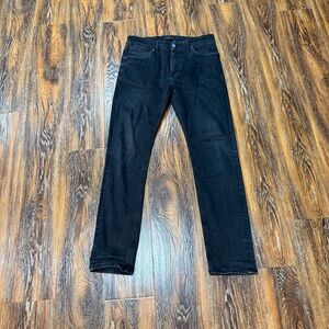 Reserved Size 32 Men's Slim Straight Jeans 30x29 HighFlex Stretch Black Denim